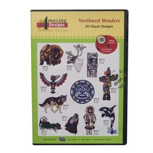 Amazing Designs Northwest Wonders 20 Embroidery CD Native Totem